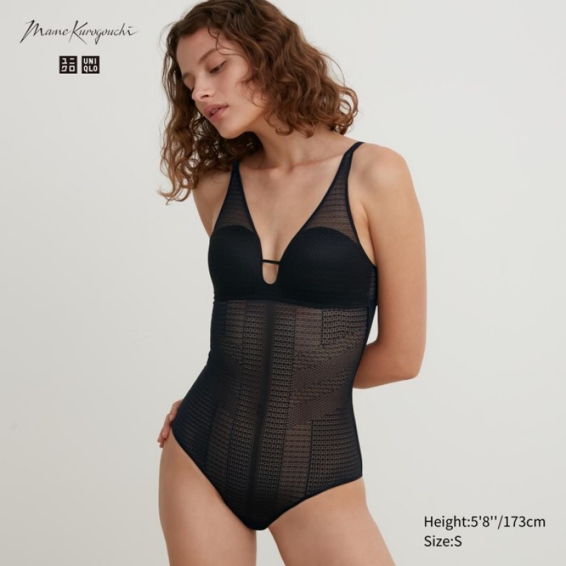 Black Uniqlo Mesh Women Bodysuit | 2639282