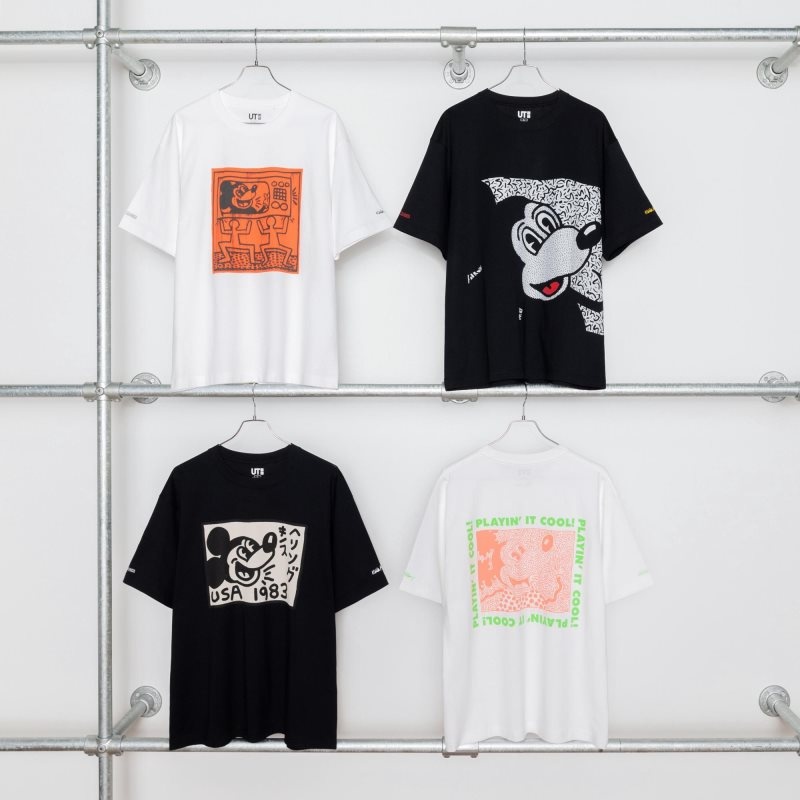 Black Uniqlo Mickey Mouse X Keith Haring Ut Oversized Short-sleeve Graphic Men T Shirts | 4494532