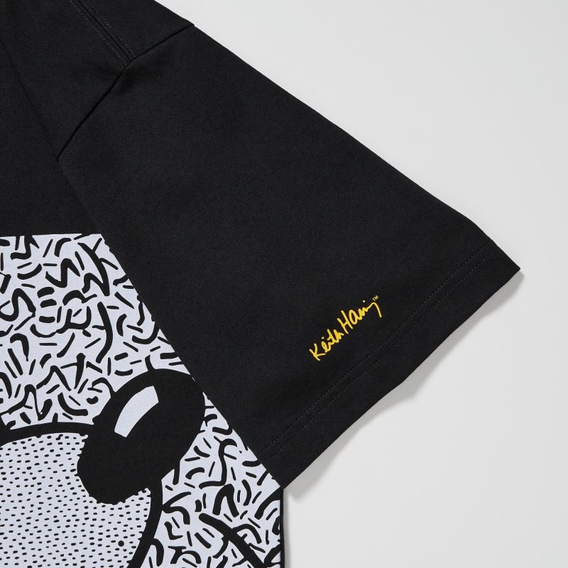 Black Uniqlo Mickey Mouse X Keith Haring Ut Oversized Short-sleeve Graphic Men T Shirts | 4494532