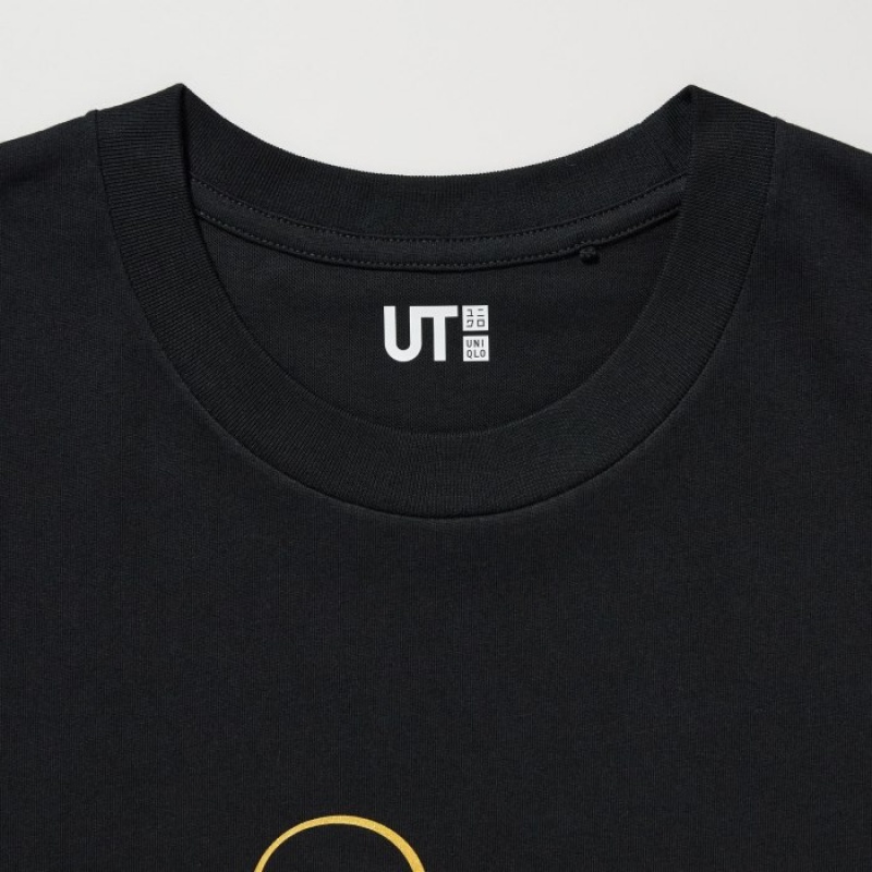 Black Uniqlo Mickey Shines UT Short-Sleeve Women T Shirts | 8410362