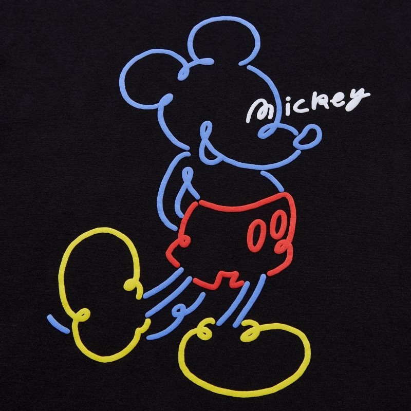 Black Uniqlo Mickey Stands Ut Short-sleeve Graphic Men T Shirts | 773337