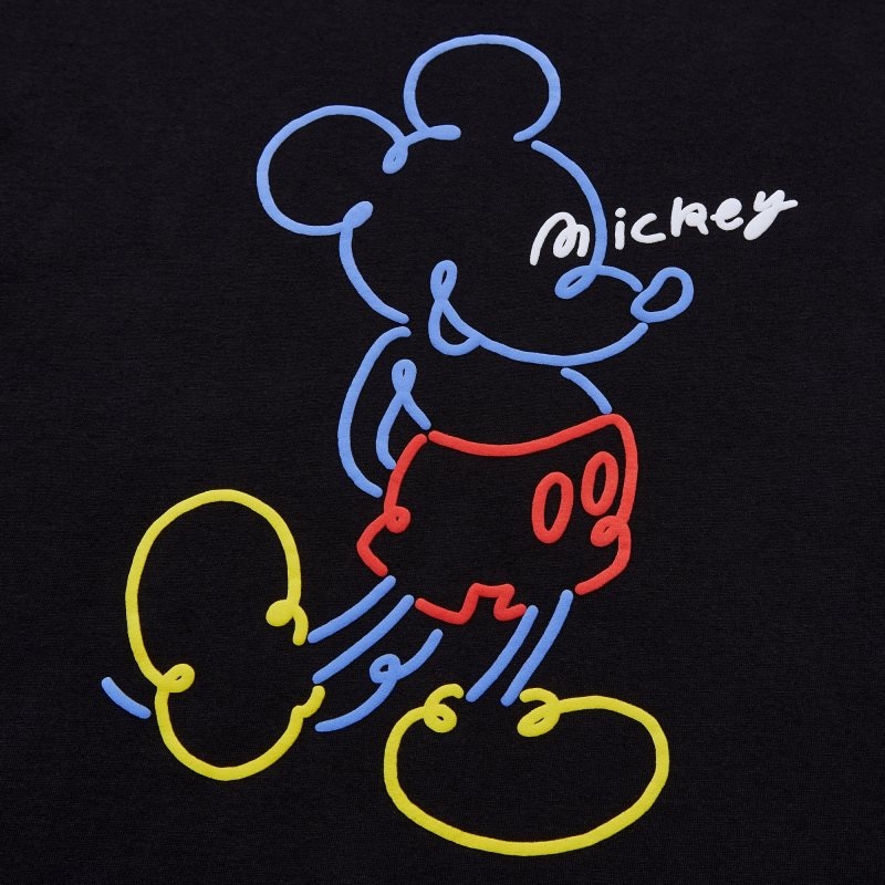 Black Uniqlo Mickey Stands Ut Short-sleeve Graphic Men T Shirts | 773337