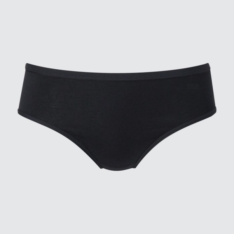 Black Uniqlo Mid-Rise Women Briefs | 672359