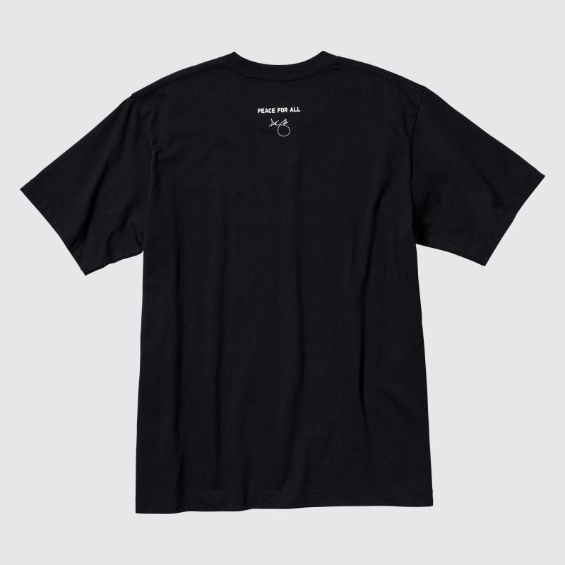 Black Uniqlo PEACE FOR ALL Short-Sleeve Graphic Adam Scott Men T Shirts | 2444004