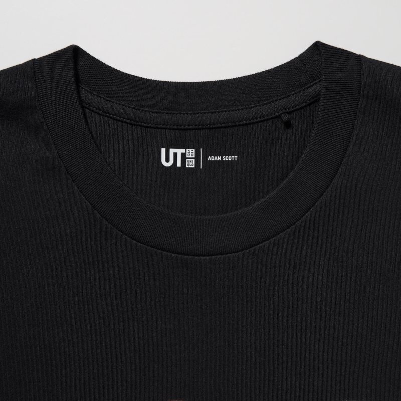 Black Uniqlo PEACE FOR ALL Short-Sleeve Graphic Adam Scott Men T Shirts | 2444004