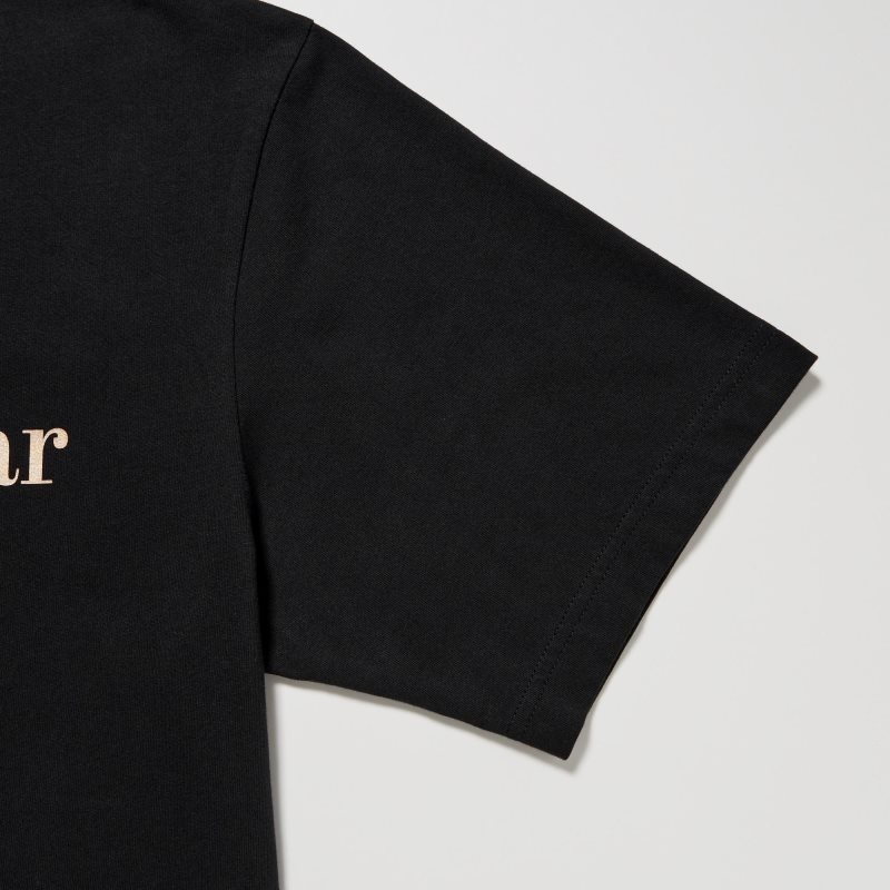 Black Uniqlo PEACE FOR ALL Short-Sleeve Graphic Adam Scott Men T Shirts | 2444004