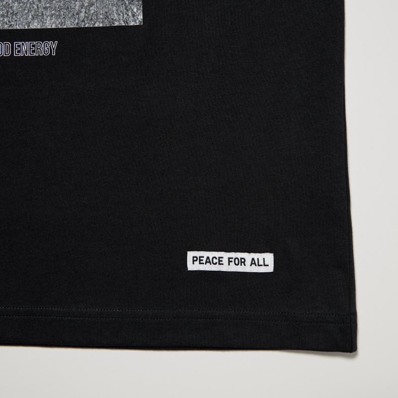 Black Uniqlo Peace For All Kosuke Kawamura Short-sleeve Graphic Men T Shirts | 2285126