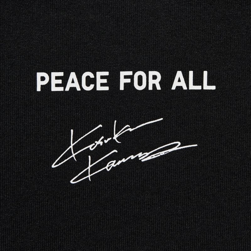 Black Uniqlo Peace For All Kosuke Kawamura Short-sleeve Graphic Men T Shirts | 2285126