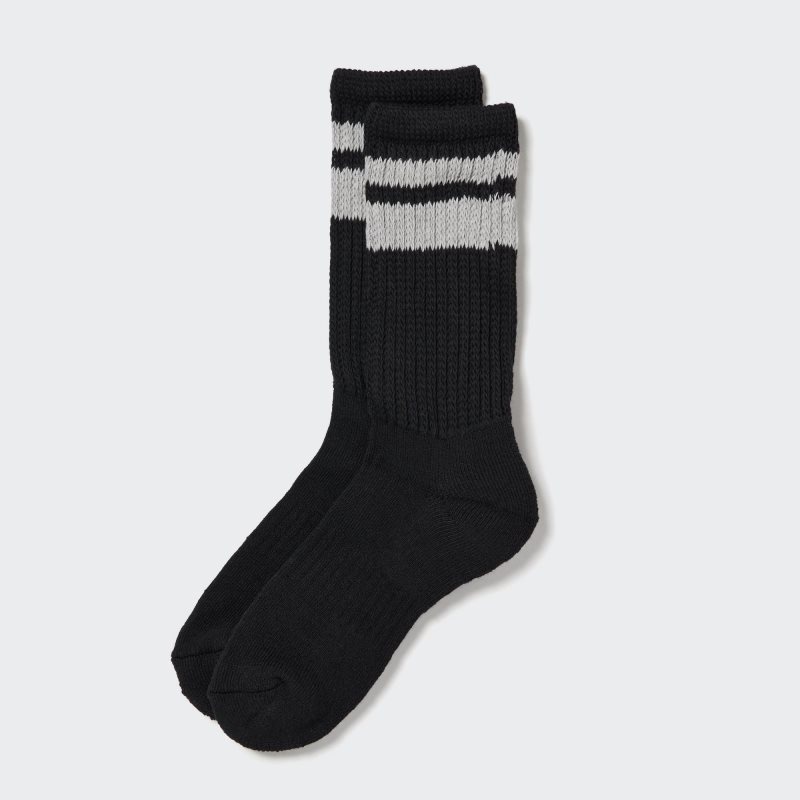 Black Uniqlo Pile Lined Men Socks | 5121523
