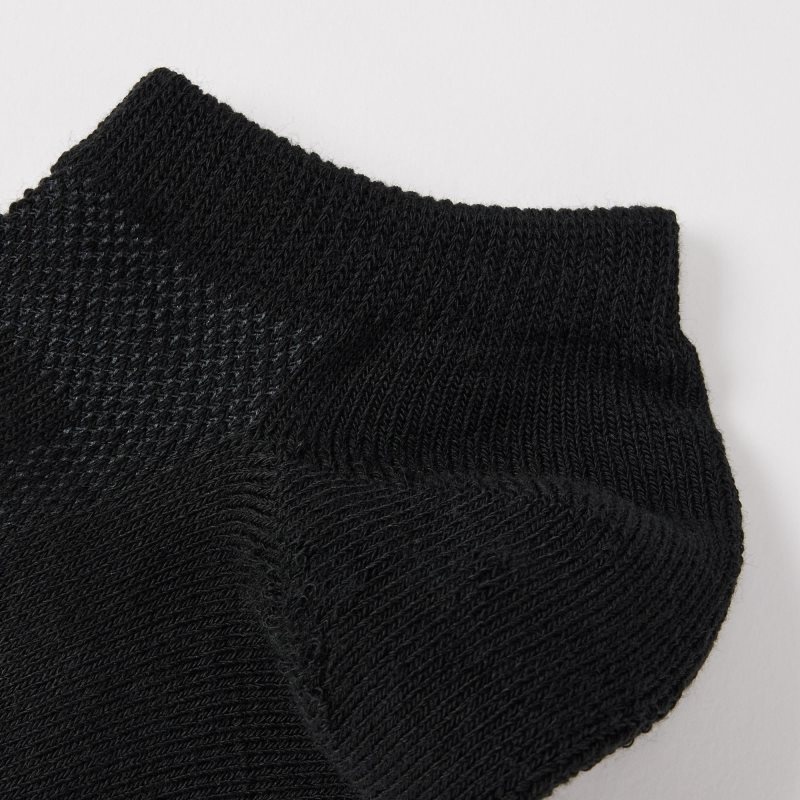 Black Uniqlo Pile Mesh Short Men Socks | 4677104