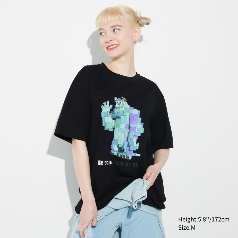Black Uniqlo Pixar Art Ut Short-sleeve Graphic Adam Lister Men T Shirts | 9753051