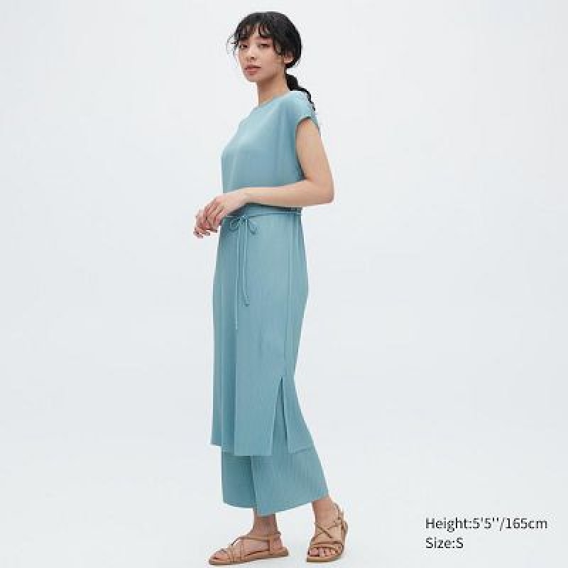 Black Uniqlo Pleated Straight Women Pants | 7117669