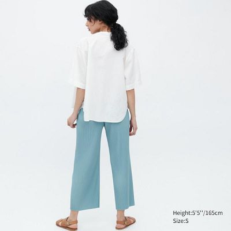 Black Uniqlo Pleated Straight Women Pants | 7117669