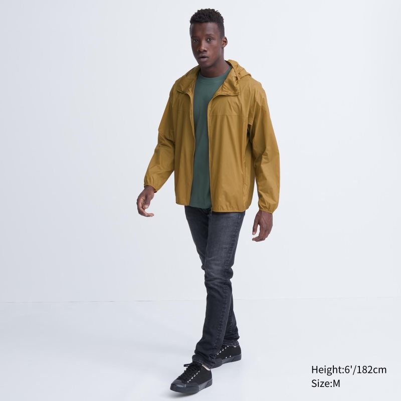 Black Uniqlo Pocketable Uv Protection 3d Cut Men Parka | 5898736