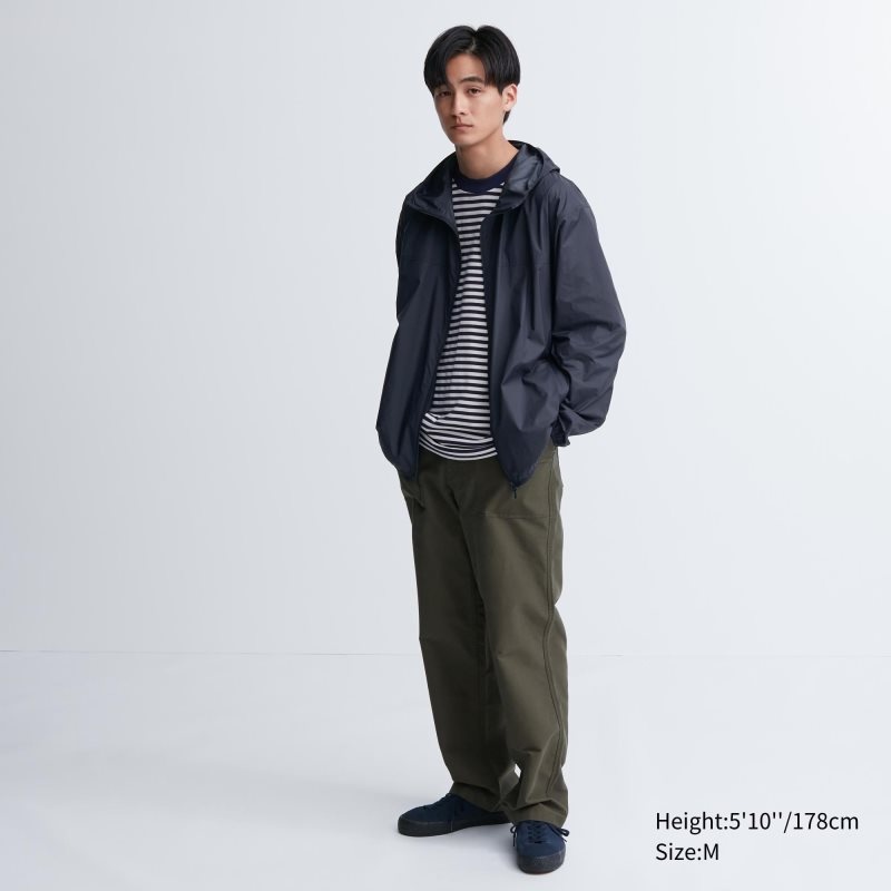 Black Uniqlo Pocketable Uv Protection 3d Cut Men Parka | 5898736