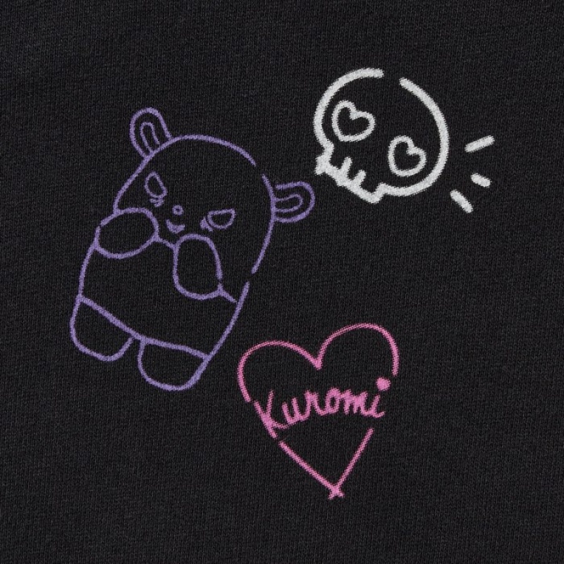 Black Uniqlo Sanrio characters Long-Sleeve Women Sweatshirts | 4167306