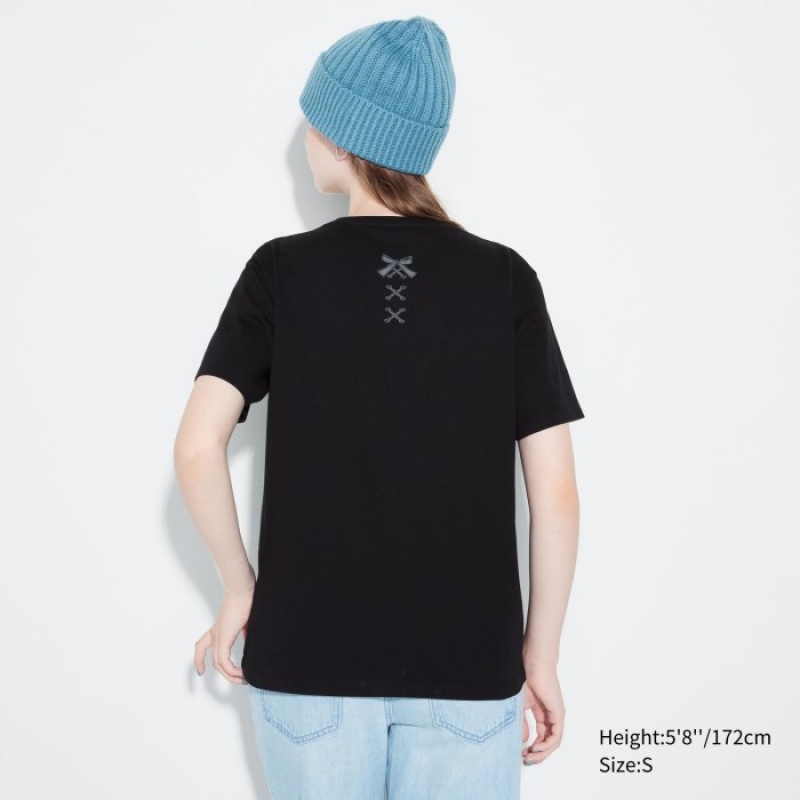 Black Uniqlo Sanrio characters UT Short-Sleeve Women T Shirts | 6014252