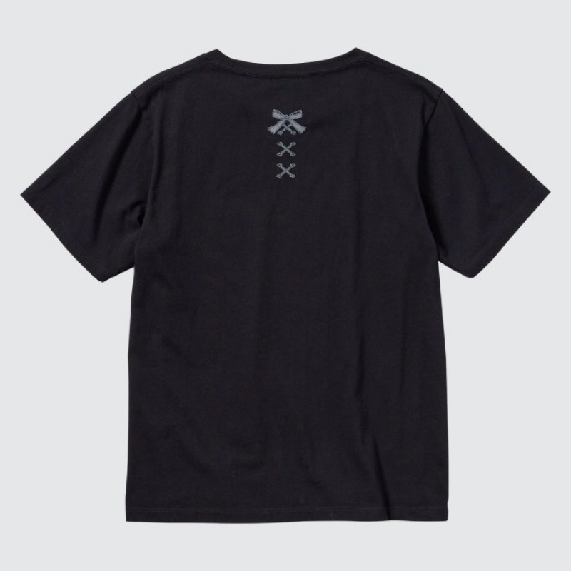 Black Uniqlo Sanrio characters UT Short-Sleeve Women T Shirts | 6014252