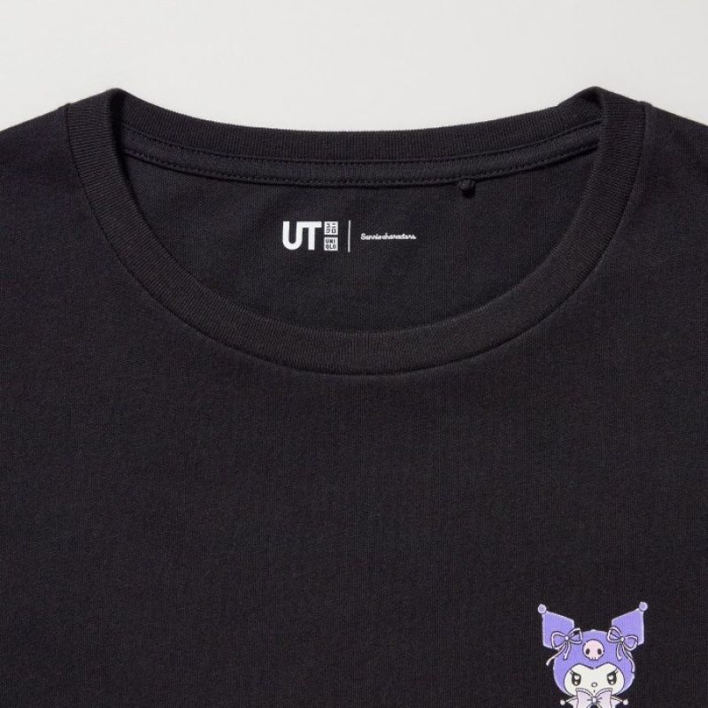 Black Uniqlo Sanrio characters UT Short-Sleeve Women T Shirts | 6014252