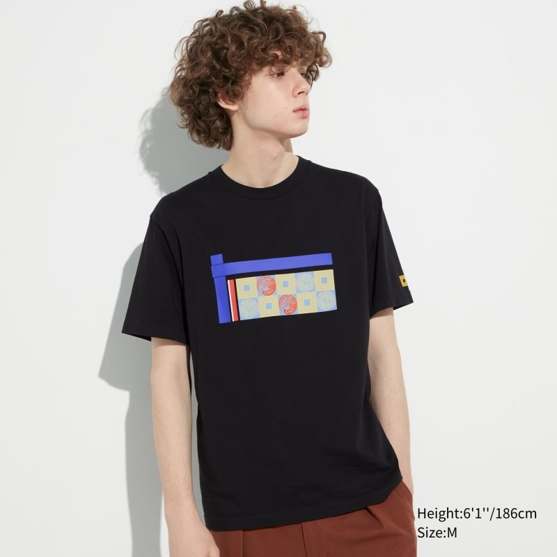Black Uniqlo Shochiku Kabuki Ut Short-sleeve Graphic Men T Shirts | 5415895