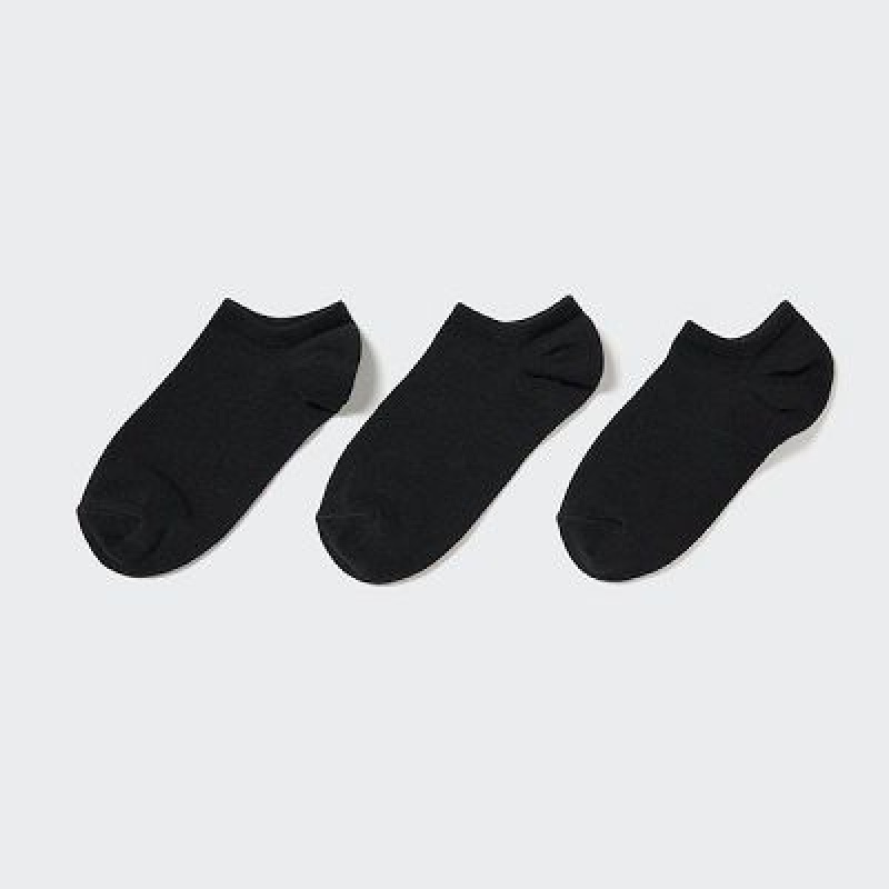 Black Uniqlo Short (3 Pairs) Women Socks | 192681