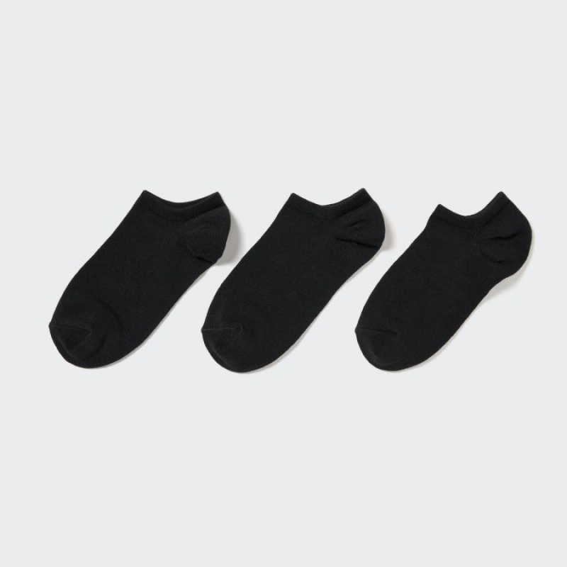 Black Uniqlo Short (3 Pairs) Women Socks | 9424006
