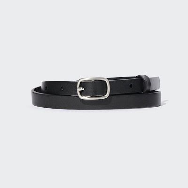 Black Uniqlo Skinny Women Belts | 4711107