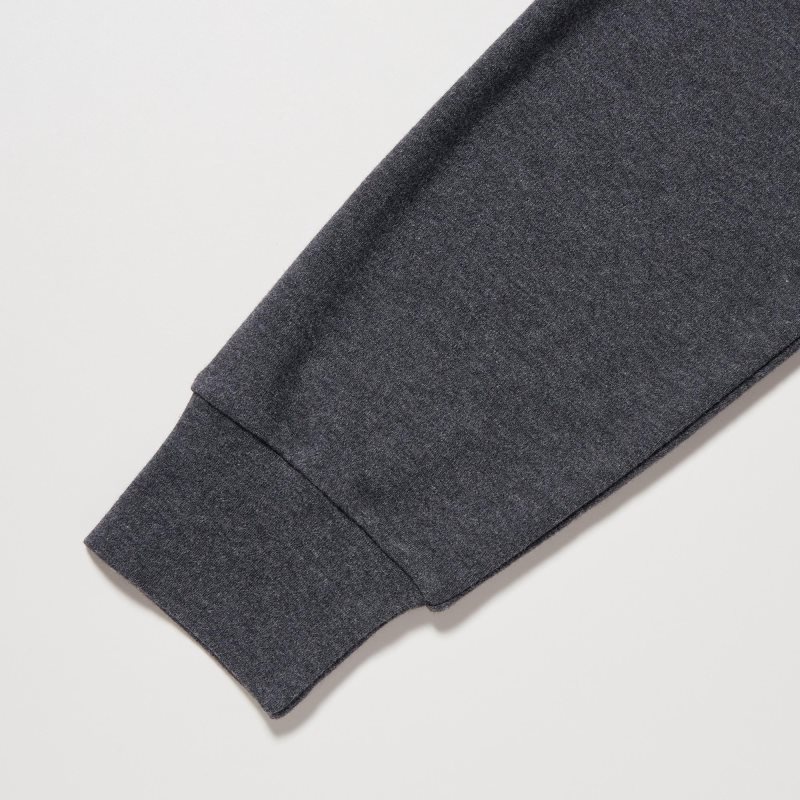 Black Uniqlo Soft Brushed Turtleneck Long-sleeve Men T Shirts | 5351785