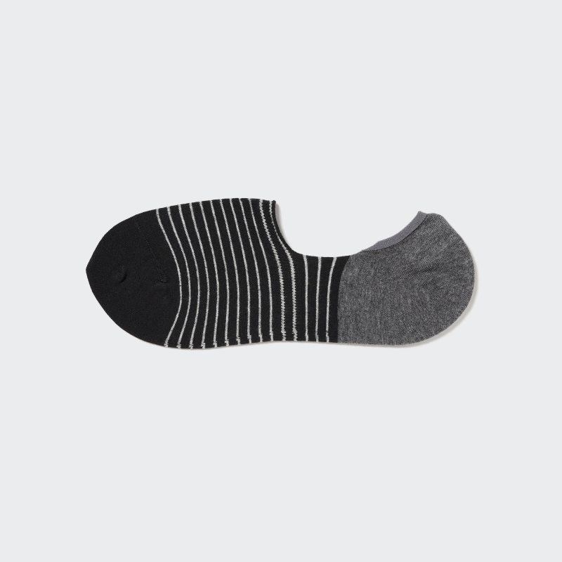 Black Uniqlo Striped Low Cut Men Socks | 4509548