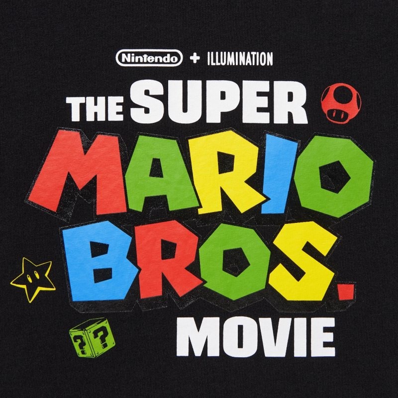 Black Uniqlo The Super Mario Bros. Movie Ut Short Sleeve Graphic Men T Shirts | 9684158
