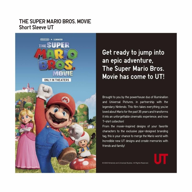 Black Uniqlo The Super Mario Bros. Movie Ut Short Sleeve Graphic Men T Shirts | 9684158