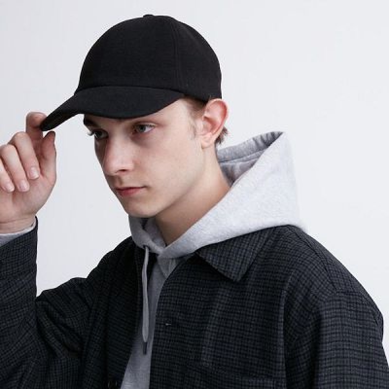 Black Uniqlo UV Protection Women Caps | 7823761