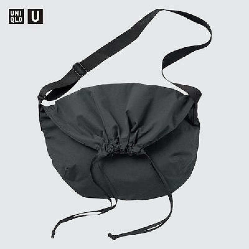 Black Uniqlo U Drawstring Women Crossbody Bags | 8739533