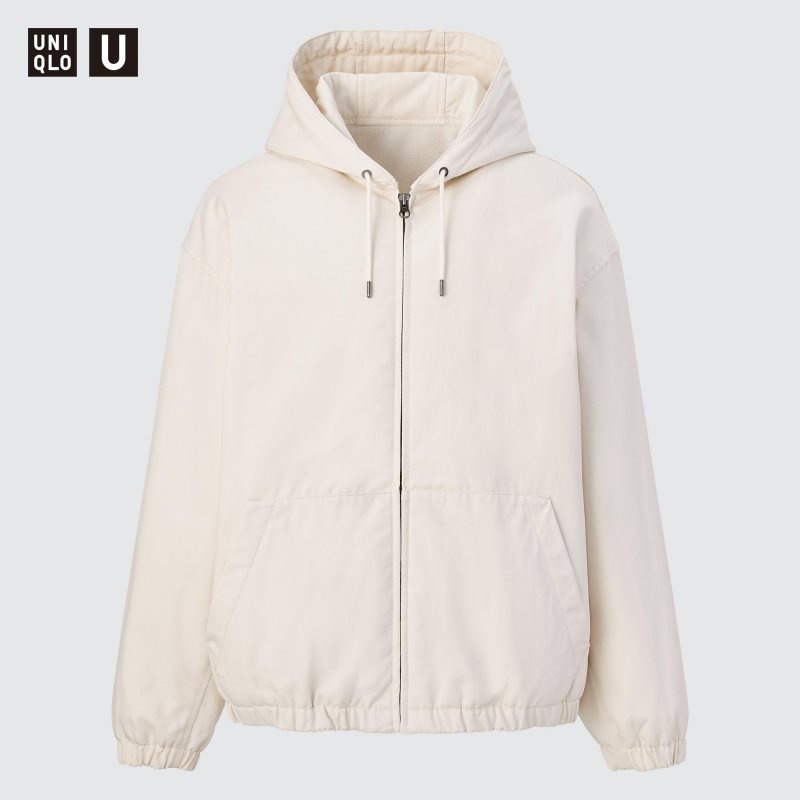 Black Uniqlo U Zip-up Men Jackets | 1992156