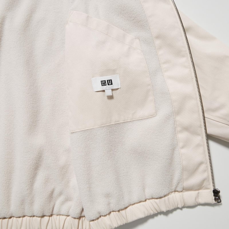 Black Uniqlo U Zip-up Men Jackets | 1992156