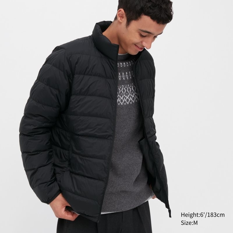 Black Uniqlo Ultra Light Down 3d Cut Narrow Quilt Men Jackets | 2229026