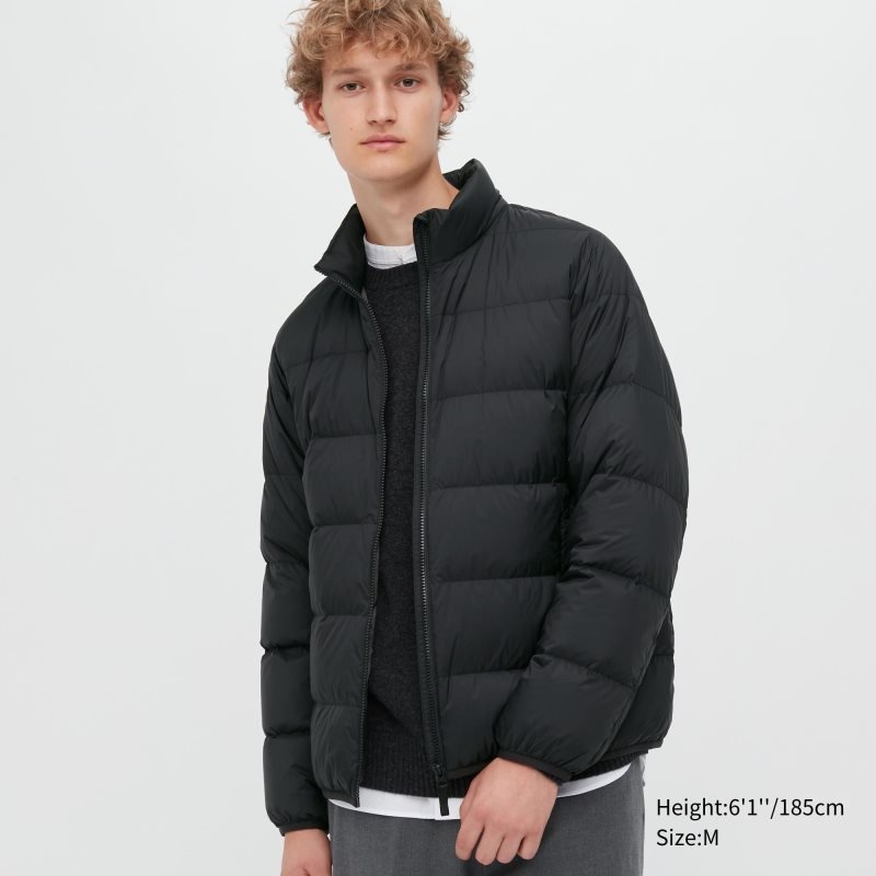 Black Uniqlo Ultra Light Down 3d Cut Wide Quilt Men Jackets | 3451589