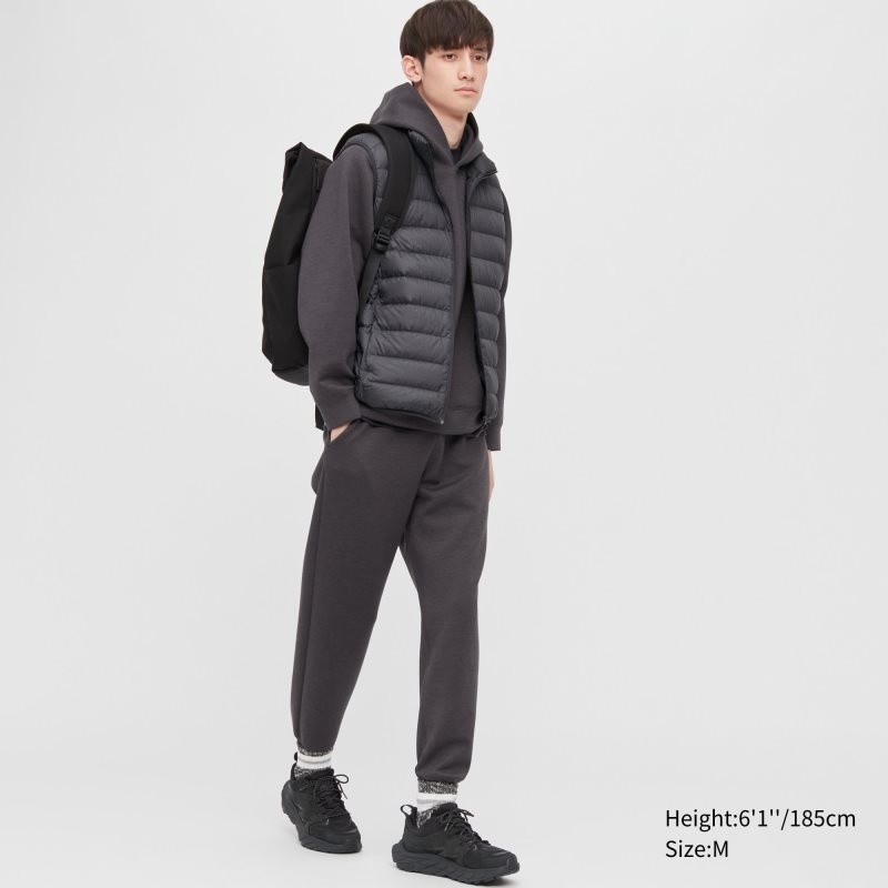 Black Uniqlo Ultra Light Down Narrow Quilt Men Vest | 4746496