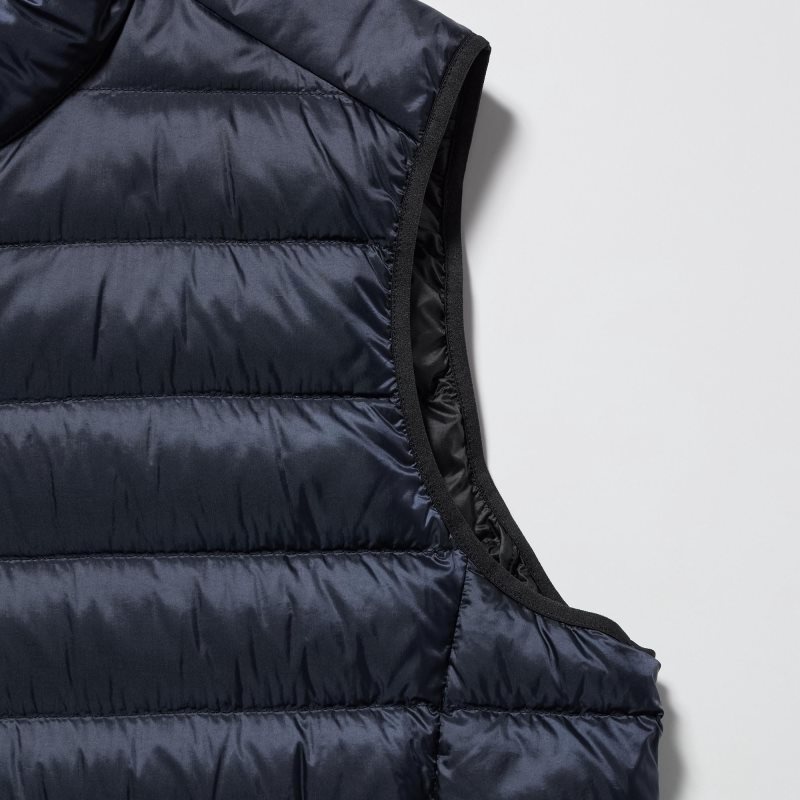 Black Uniqlo Ultra Light Down Narrow Quilt Men Vest | 4746496