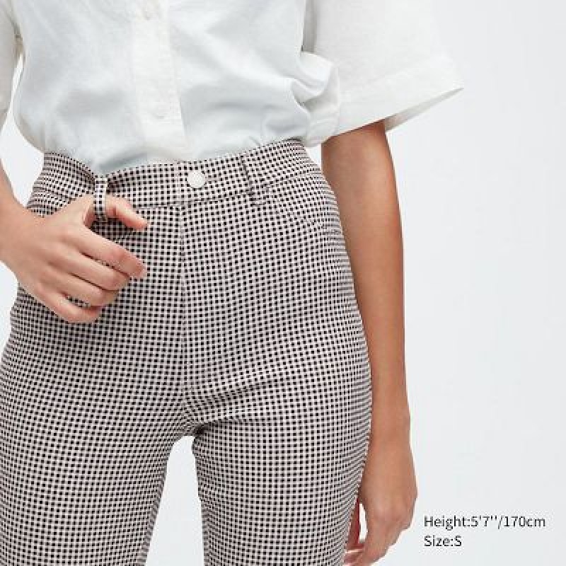 Black Uniqlo Ultra Stretch High-Rise Print Women Leggings | 5616841