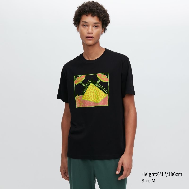 Black Uniqlo Ut Archive Ut Short Sleeve Graphic Keith Haring Men T Shirts | 4167291