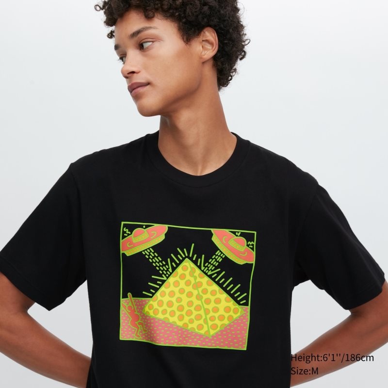 Black Uniqlo Ut Archive Ut Short Sleeve Graphic Keith Haring Men T Shirts | 4167291