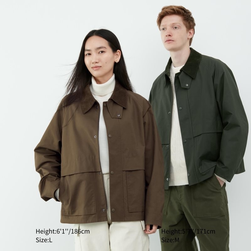 Black Uniqlo Utility Short Men Jackets | 3096222