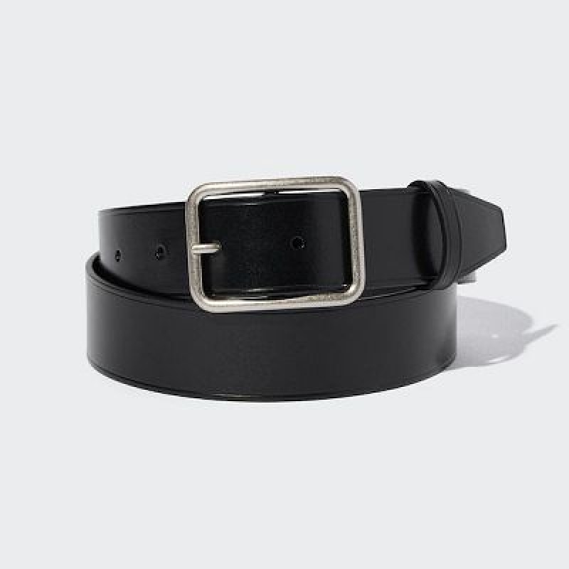 Black Uniqlo Wide Women Belts | 9844684