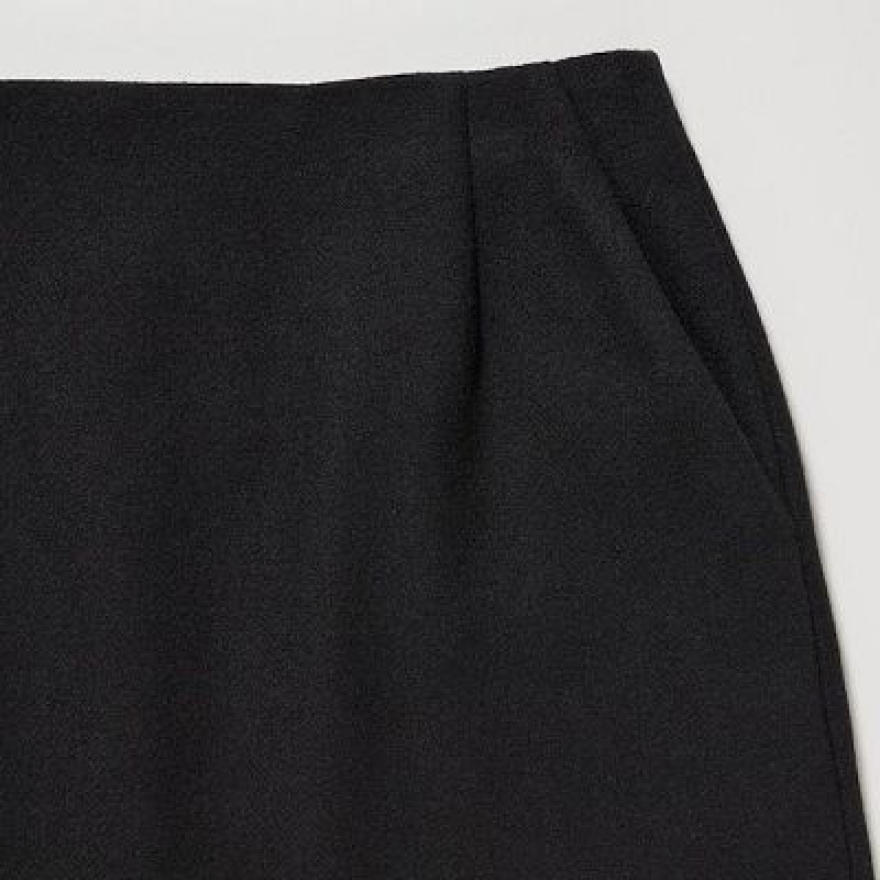 Black Uniqlo Wool Blend Mini Women Skirts | 9588905