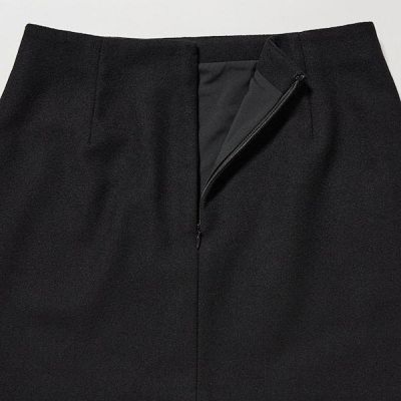 Black Uniqlo Wool Blend Mini Women Skirts | 9588905