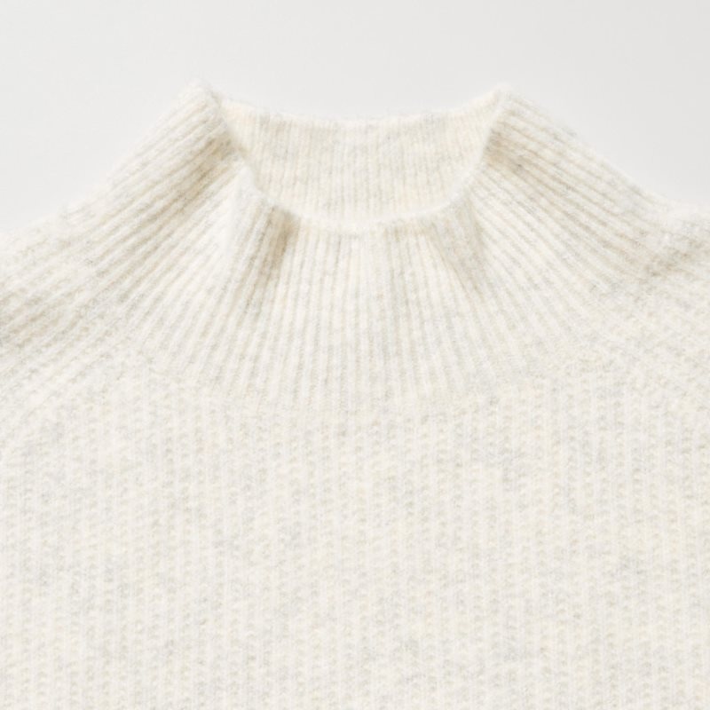 Blue Uniqlo 3d Knit Souffle Yarn Mock Neck Men Sweaters | 3886652