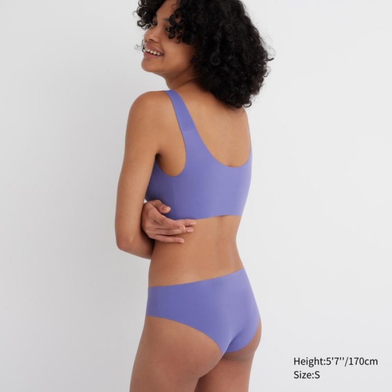 Blue Uniqlo AIRism Ultra Seamless Regular Women Briefs | 1706958