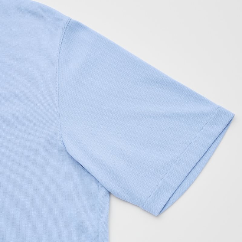 Blue Uniqlo Airism Pique Short-sleeve Men Polo Shirts | 7841618