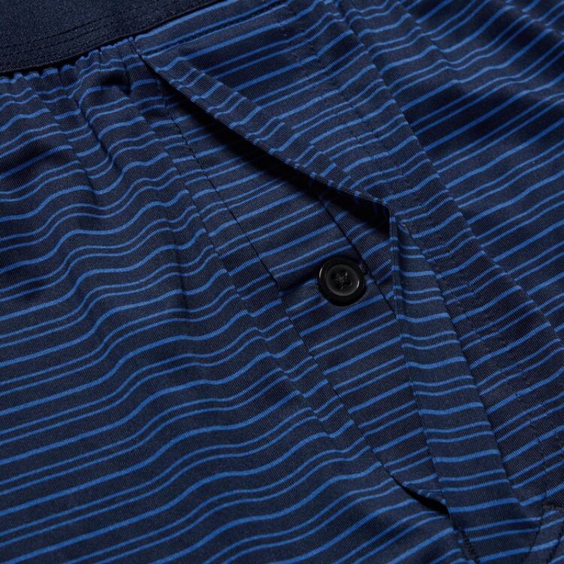 Blue Uniqlo Airism Striped Loose Fit Boxers Men Underwear | 3527281
